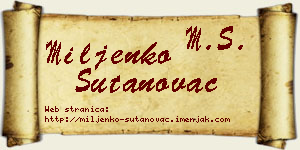 Miljenko Šutanovac vizit kartica
